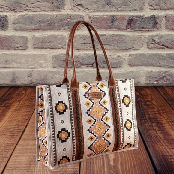 Wrangler Handbags - Wrangler Tote Bag Large Western Shoulder Boho Aztec Handbags Laptop Pocket